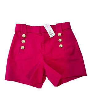 NWT LILLY PULITZER HOT PINK HIGH RISE SHORTS WITH GOLD DETAILS